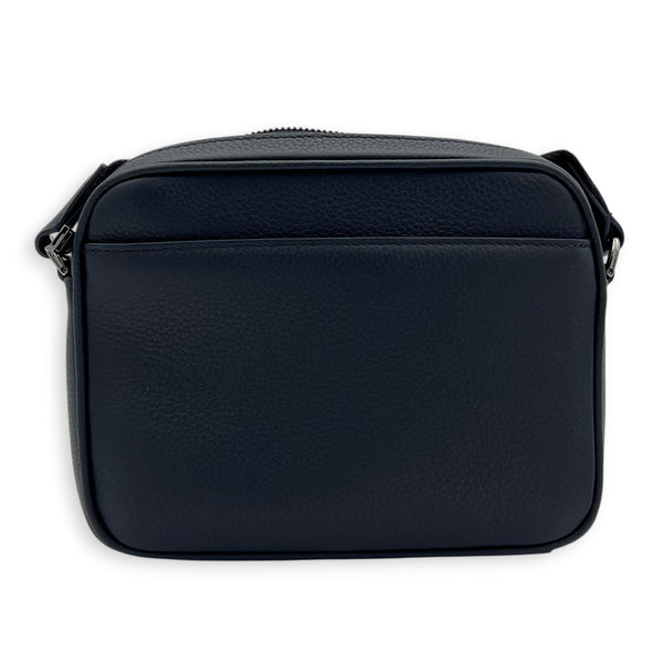 Rider Shoulder Bag Mini Blue in Calfskin, Gunmetal hardware