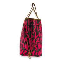 Neverfull Grafitti Tote Bag GM Brown in Monogram Coated Canvas, Gold hardware