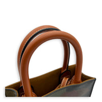 Cabas Top Handle Bag Vertical Multi-colour in Coated Canvas, Gold hardware