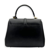 16 Top Handle Bag Black in Calfskin, Gold hardware