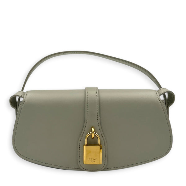 Tabou Shoulder Bag White in Calfskin, Gold hardware
