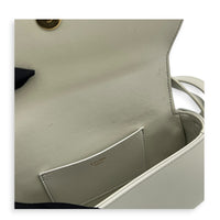 Tabou Shoulder Bag White in Calfskin, Gold hardware