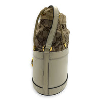 Horsebit 1955 Shoulder Bag White in Calfskin, Gold hardware