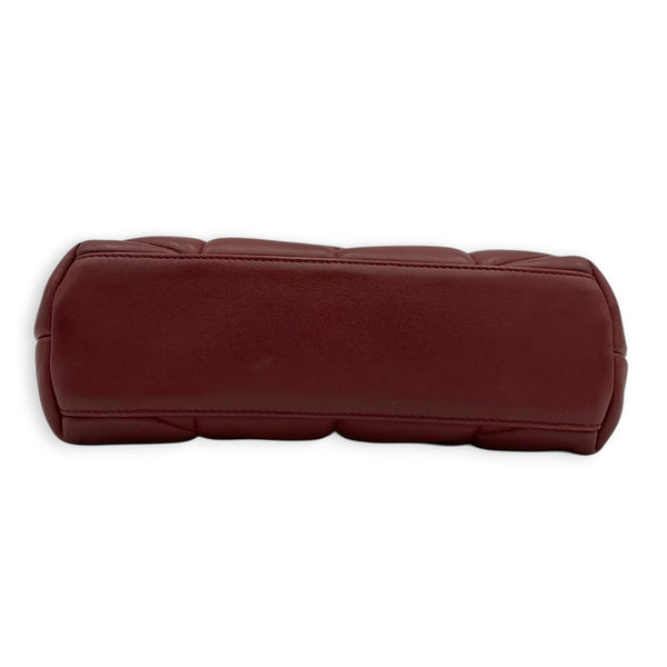 Puffer Crossbody Bag Toy Red in Lambskin, Gold hardware
