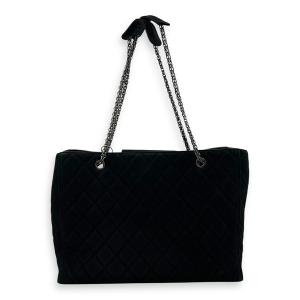 2.55 Black Tote Bag in Nubuck, Ruthenium hardware