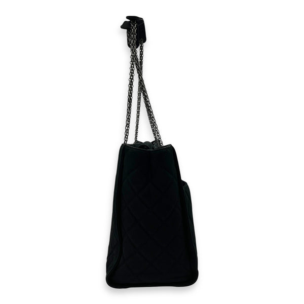 2.55 Black Tote Bag in Nubuck, Ruthenium hardware