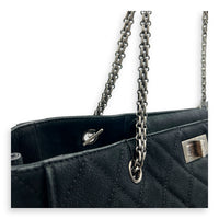 2.55 Black Tote Bag in Nubuck, Ruthenium hardware