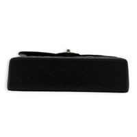 Classic Medium Black Shoulder Bag in Caviar Leather, Gold hardware