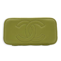 CC Vanity Bag Green in Lambskin, Gold hardware