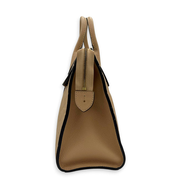 Pont Neuf Top Handle Bag Beige in Empreinte Leather, Gold hardware