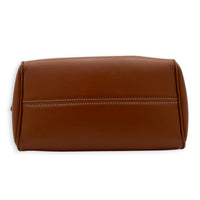 Triomphe Drawstring Top Handle Bag Brown in Calfskin, Gold hardware
