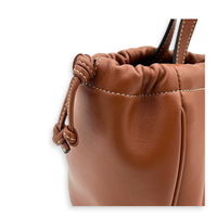 Triomphe Drawstring Top Handle Bag Brown in Calfskin, Gold hardware