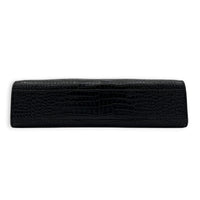 Manhattan Shoulder Bag Black in Crocodile Embossed Calfskin, Gold hardware