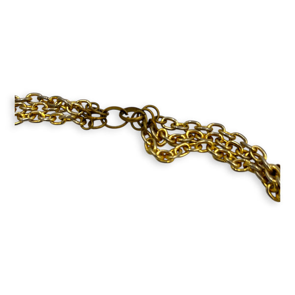 Vintage 9 Motif Charms Necklace Gold in 24K Gold, Gold hardware