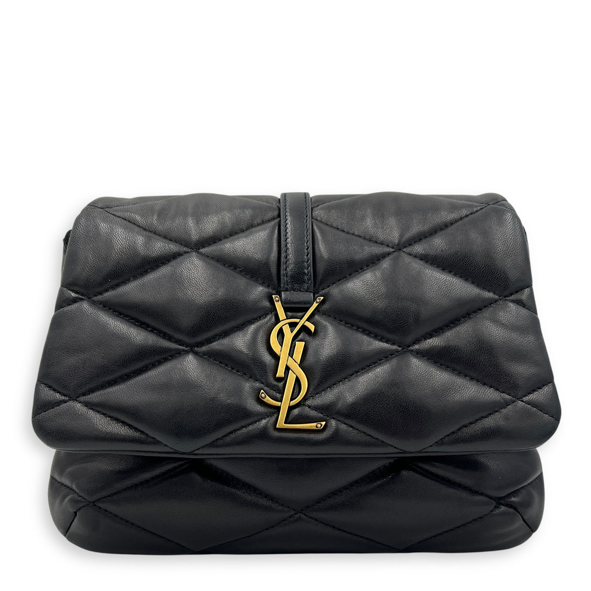 Le 5 A 7 Shoulder Bag Black in Lambskin, Gold hardware