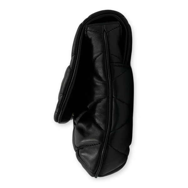 Le 5 A 7 Shoulder Bag Black in Lambskin, Gold hardware