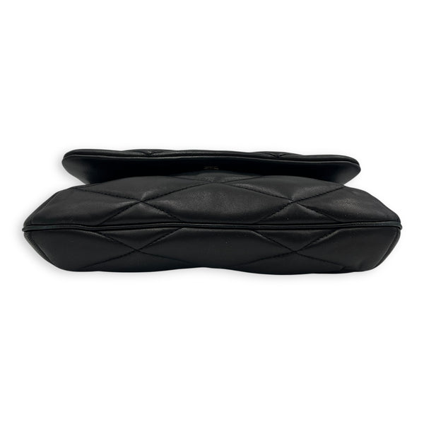 Le 5 A 7 Shoulder Bag Black in Lambskin, Gold hardware