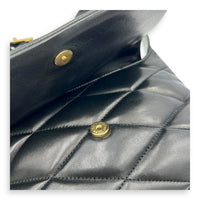 Le 5 A 7 Shoulder Bag Black in Lambskin, Gold hardware