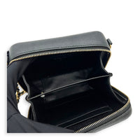 Filigree Shoulder Bag Black in Caviar Leather, Gold hardware