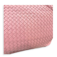 Intrecciato Shoulder Bag Pink in Lambskin, Ruthenium hardware