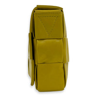 Cassette Crossbody Bag Yellow in Calfskin