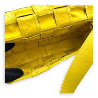 Cassette Crossbody Bag Yellow in Calfskin