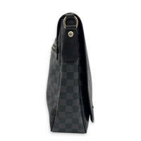 Daniel Shoulder Bag Black in Coated Canvas, Silver hardware