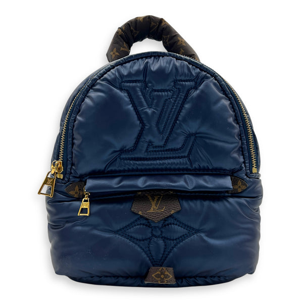Palm Springs Pillow Black Backpack in Nylon, Gold hardware