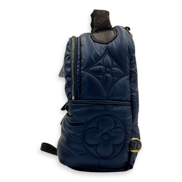 Palm Springs Pillow Black Backpack in Nylon, Gold hardware