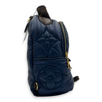 Palm Springs Pillow Black Backpack in Nylon, Gold hardware