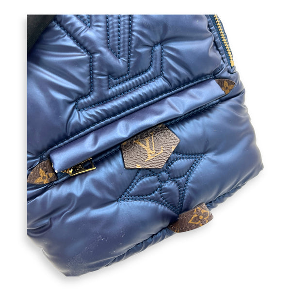 Palm Springs Pillow Black Backpack in Nylon, Gold hardware