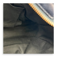 City Top Handle Bag Small Blue in Distressed Leather, Gunmetal hardware