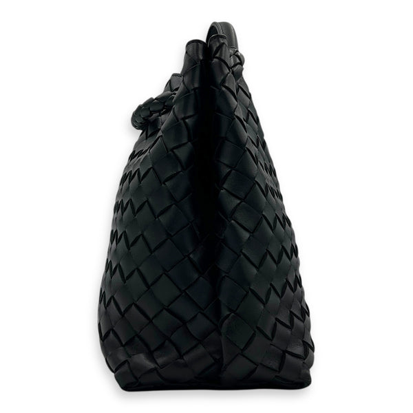 Andiamo Top Handle Bag Medium Black in Nappa Leather, Gold hardware