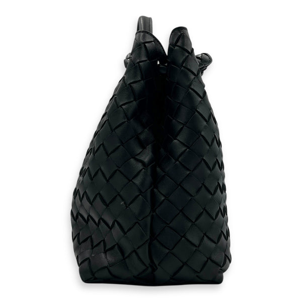Andiamo Top Handle Bag Medium Black in Nappa Leather, Gold hardware