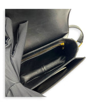 Triomphe Shoulder Bag Black in Calfskin, Gold hardware