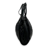 Deco Tote Bag Black in Calfskin, Silver hardware