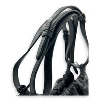 Deco Tote Bag Black in Calfskin, Silver hardware