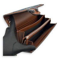 Dionysus Wallet On Chain Blue in Denim, Silver hardware