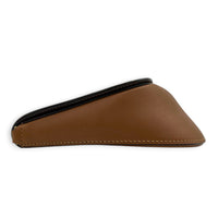 Voltaire Mini Brown Top Handle Bag in Calfskin, Gold hardware