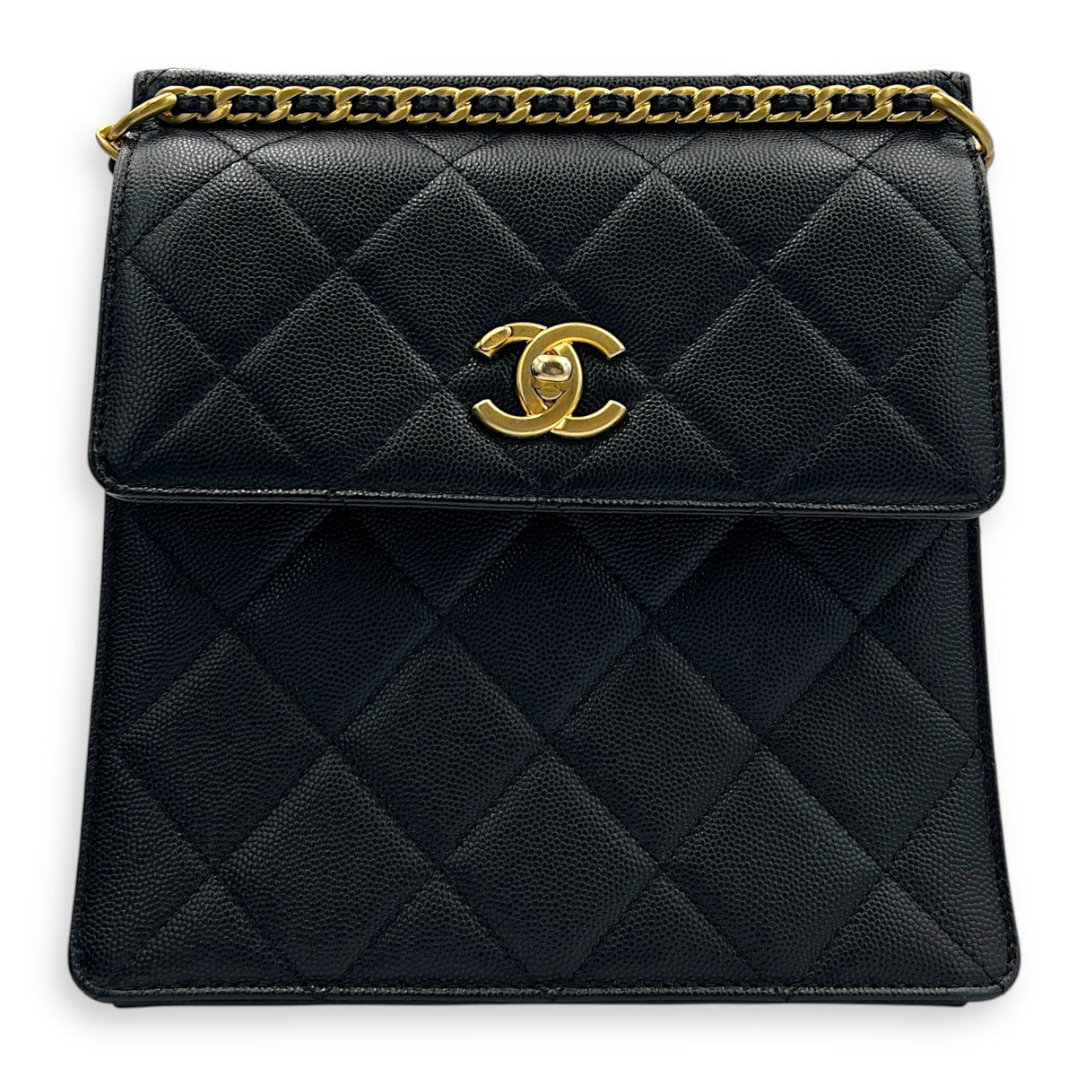 23A Backpack in Caviar Leather, Gold hardware