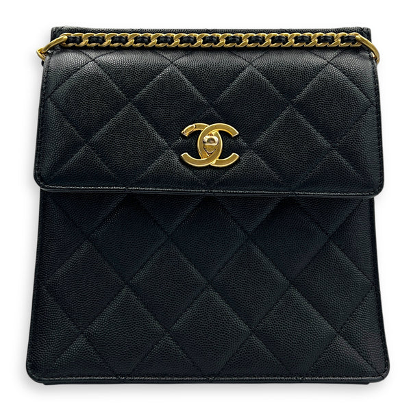 23A Backpack in Caviar Leather, Gold hardware