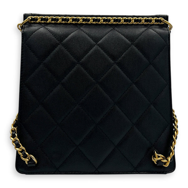 23A Backpack in Caviar Leather, Gold hardware