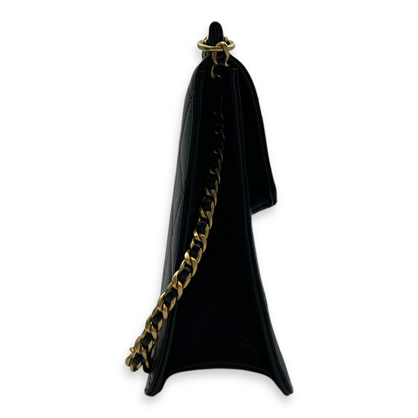 23A Backpack in Caviar Leather, Gold hardware