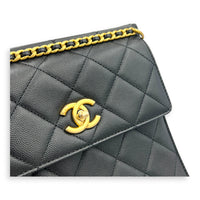 23A Backpack in Caviar Leather, Gold hardware