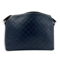 Discovery Messenger Blue in Embossed Leather, Silver hardware