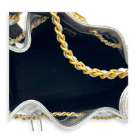 C25 Hobo Shoulder Bag Small Silver in Caviar Leather, Gold hardware