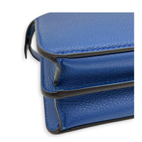 Peekaboo Shoulder Bag Blue in Calfskin, Silver hardware