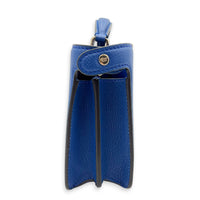 Peekaboo Shoulder Bag Blue in Calfskin, Silver hardware