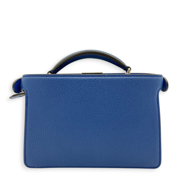 Peekaboo Shoulder Bag Blue in Calfskin, Silver hardware