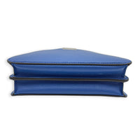 Peekaboo Shoulder Bag Blue in Calfskin, Silver hardware